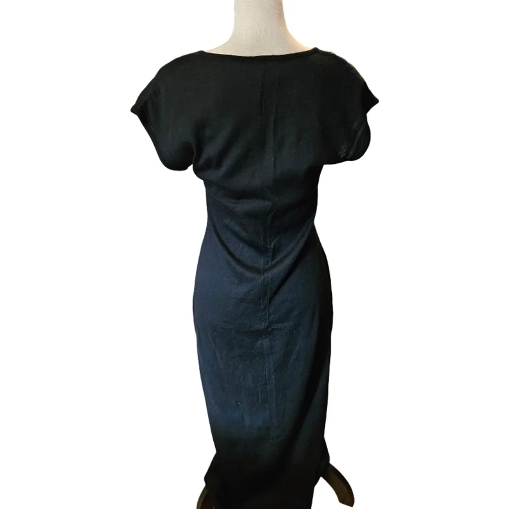 Carole Little Black Beaded Embroidered Dress - Picture 5 of 6